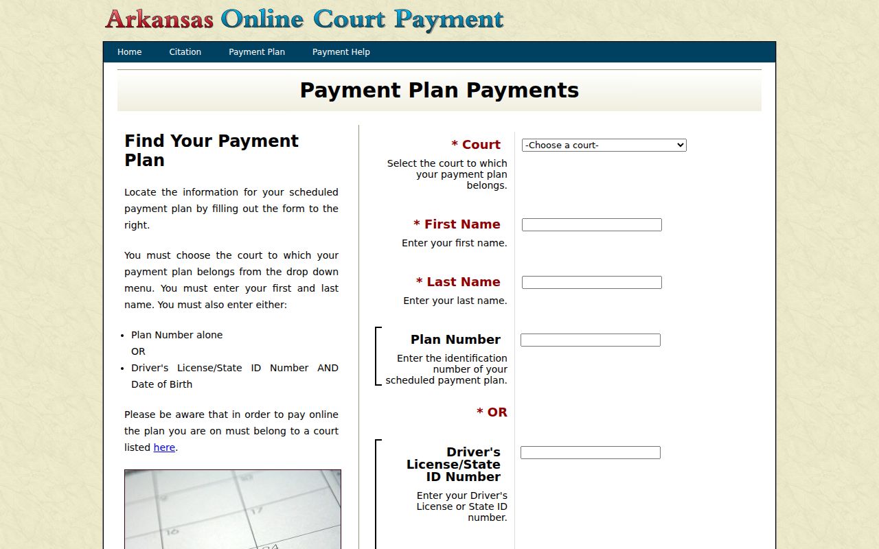 Lawrence County traffic warrant payment plan query